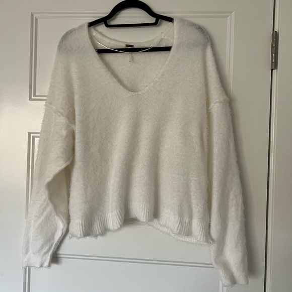 Free People Princess Sweater Bright White - Picture 2 of 3